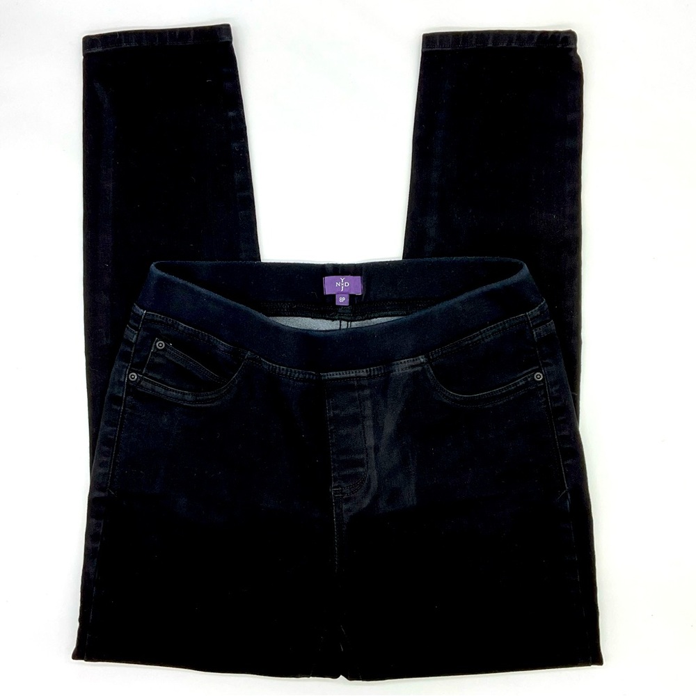 NYDJ Black Pull-On Jeans  Size 8 - Picture 5 of 7